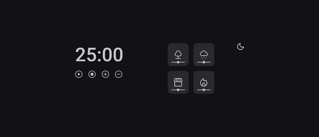 Focus Timer em modo escuro