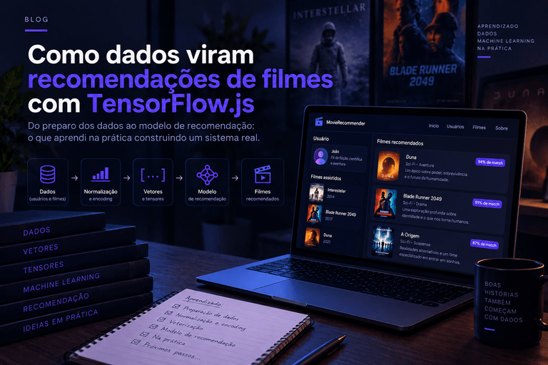 Como dados viram recomendações de filmes com TensorFlow.js