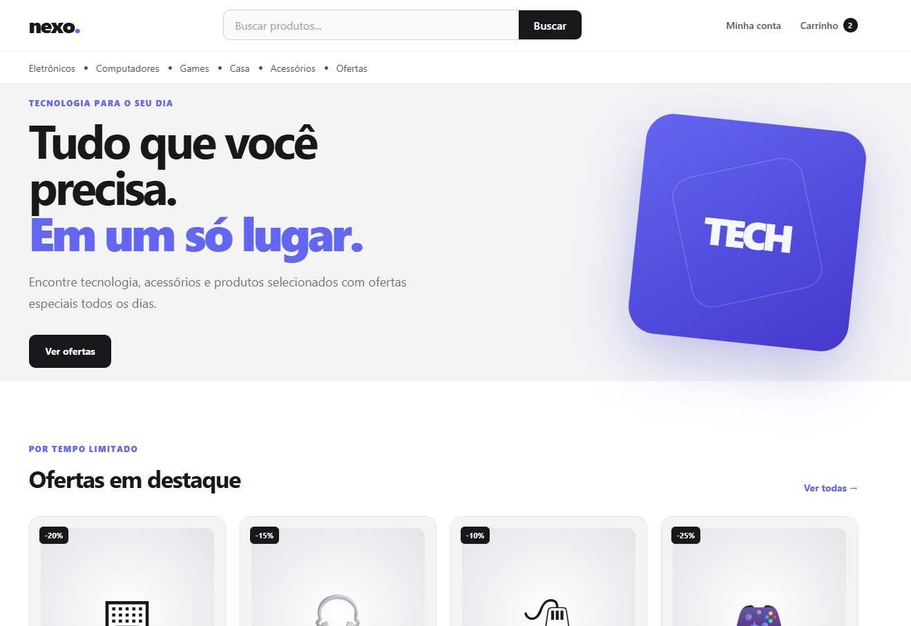 Segunda tela da página de exemplo do artigo sobre HTML semântico.